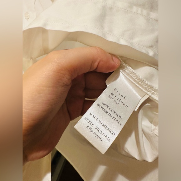 NWOT Frank & Eileen VICTORIA Italian Tuxedo Shirt. Size M. - Picture 14 of 16